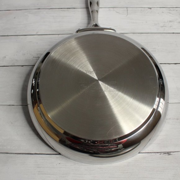 Tupperware Chef Series Non Stick 9.5" Fry Pan Stainless Steel Glass Cover - Picture 7 of 7